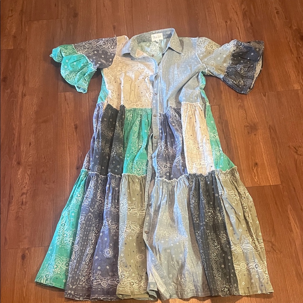 Oli & Hali Green Paisley Dress